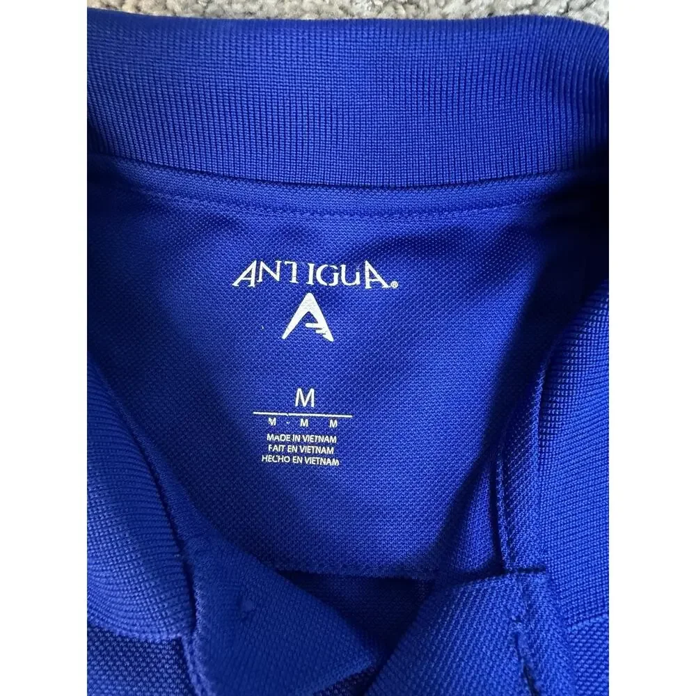 Chicago Cubs Shirt Mens M Blue MLB Baseball Antigua Embroidered Logo Polo
